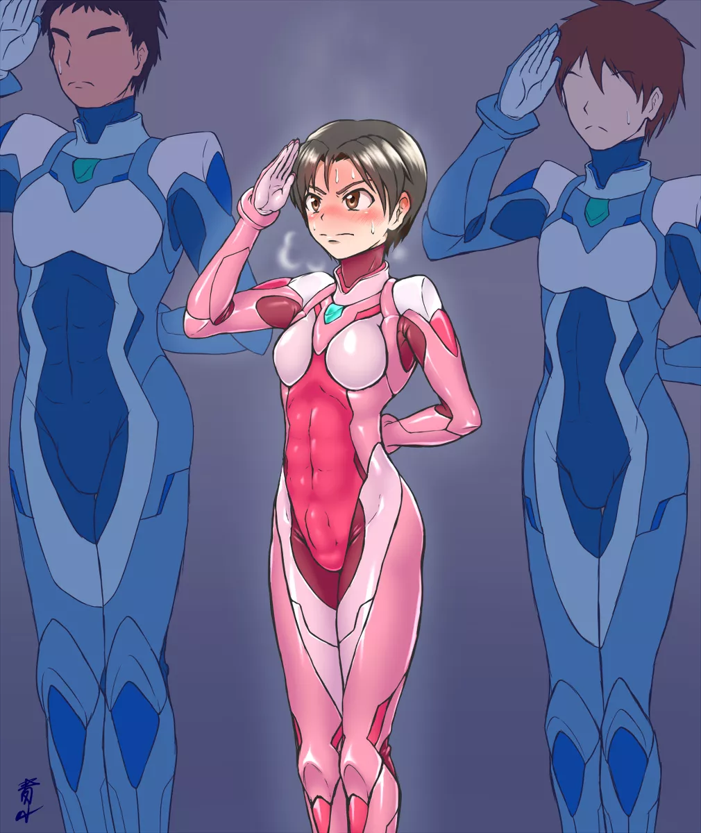 Ace Pilot Who Has To Wear A Women's Suit (Aozame Takao ) [Original] posted by sequence_string