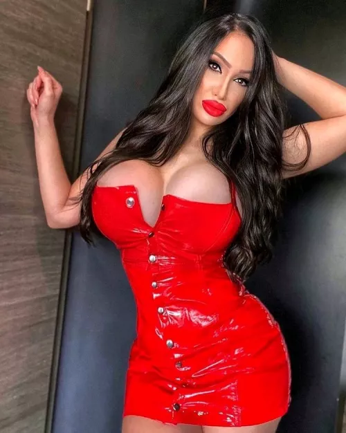 Adriana looks INCREDIBLE in that red dress! by BimboSimp