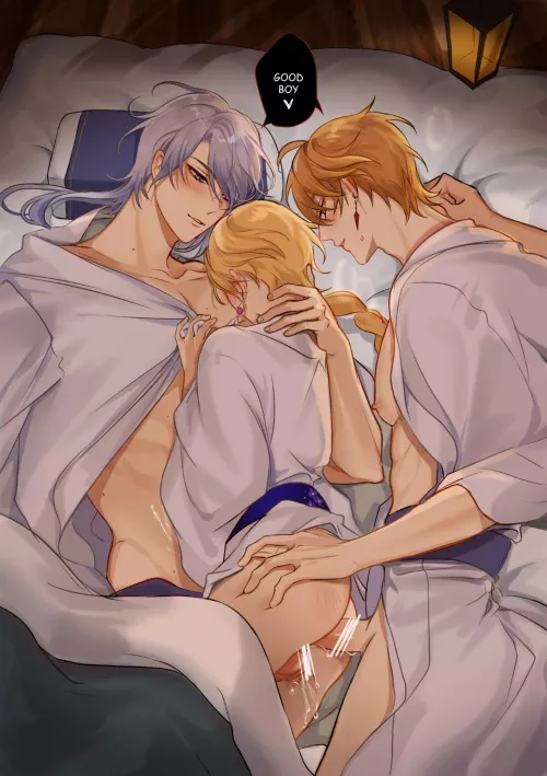 Aether gets his daily double dicking (Genshin Impact) by AlbertMendez442