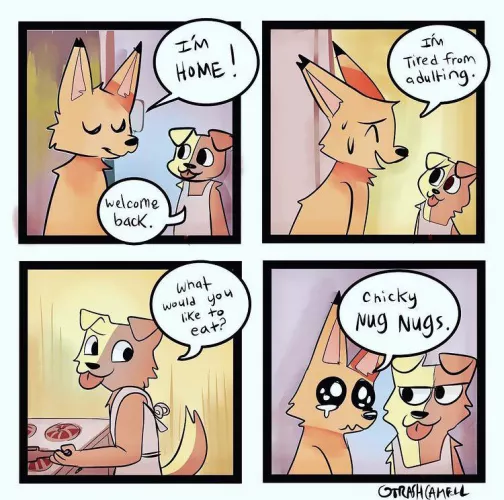 After a long day at school (@trashcamell) by furry170