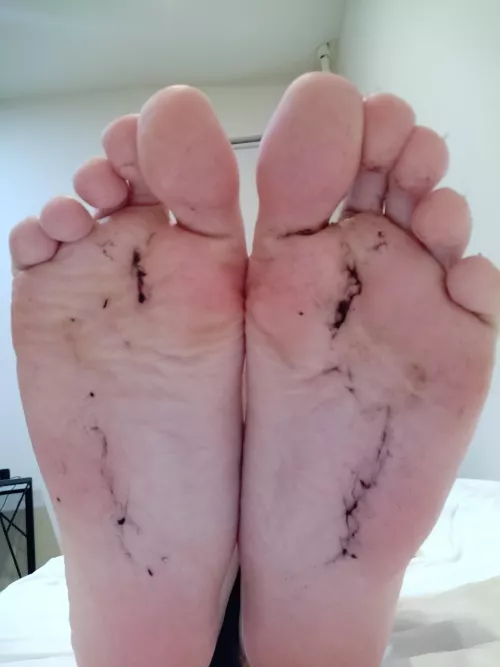 after a long day's work, lint on my soles. in need of a good slave to lick them clean by KOLOSH