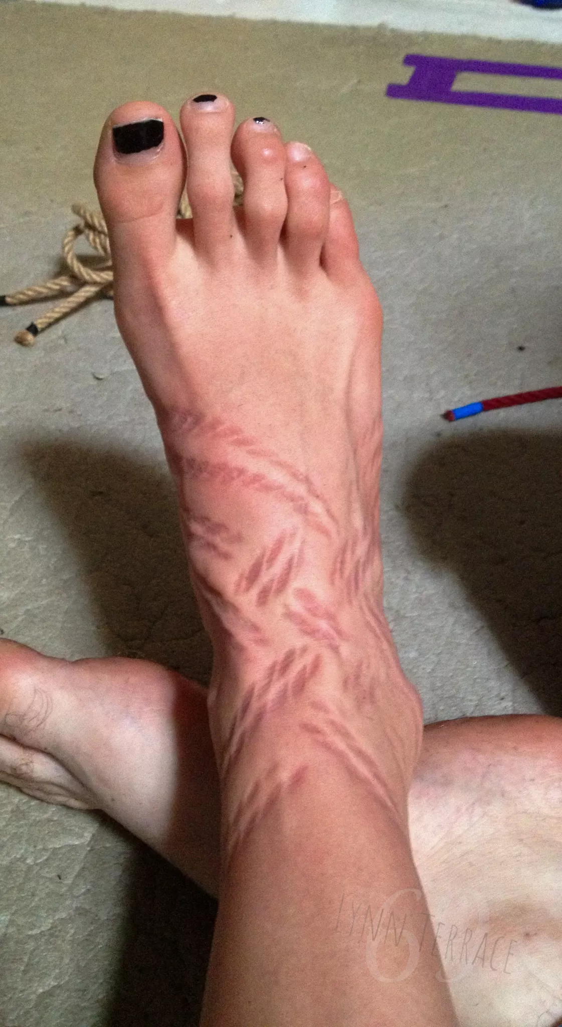 After being tied up and suspended for over an hour...45 posted by LynnTerrace69