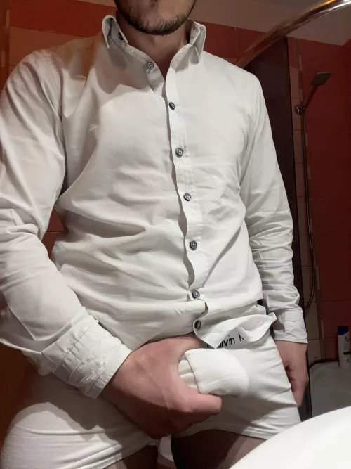 After work geting off the suit by TheManOnSuit1