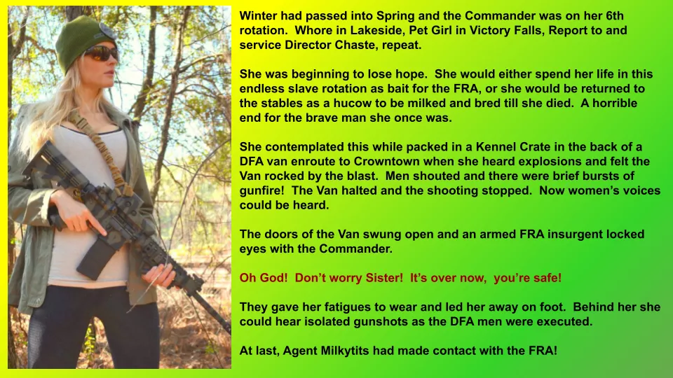 Agent Milkytit's mission to infiltrate the FRA moves forward. posted by LordOseleon