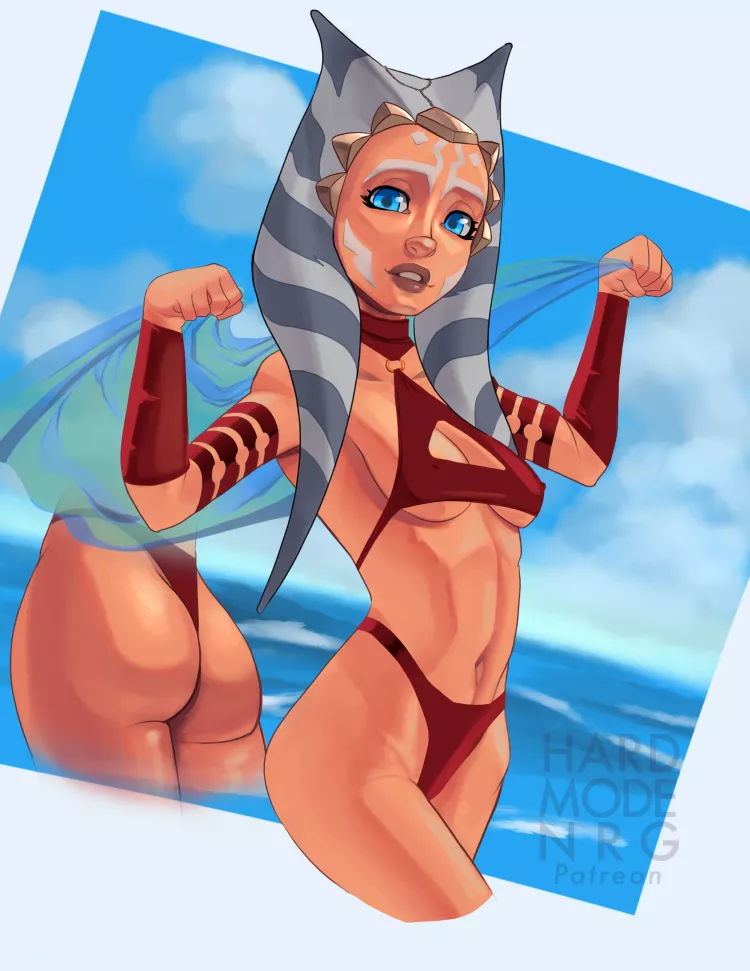 Ahoska in S3 themed bikini (art by me HardmodeNRG) [Clone Wars] posted by hardmodeNRG