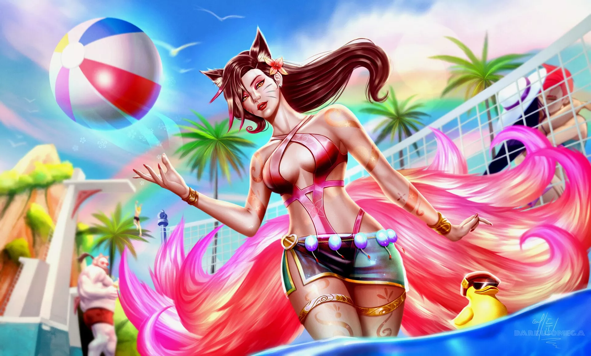 Ahri Tropical Pool Party (darkusomega) posted by darkusomegaa