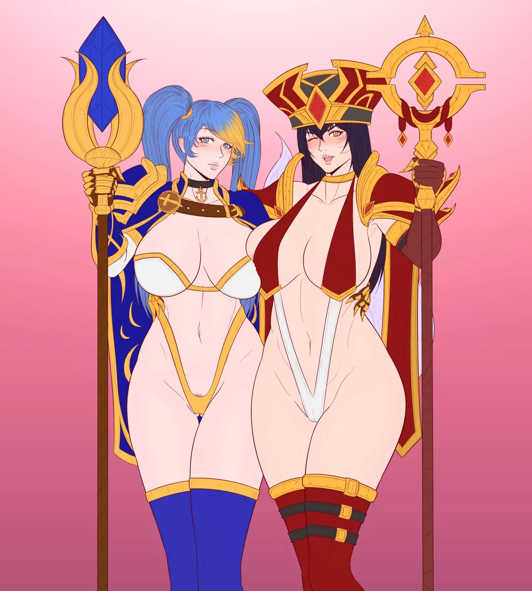 Ahri&Sona, wow cosplay (nira_moli) posted by Karin096
