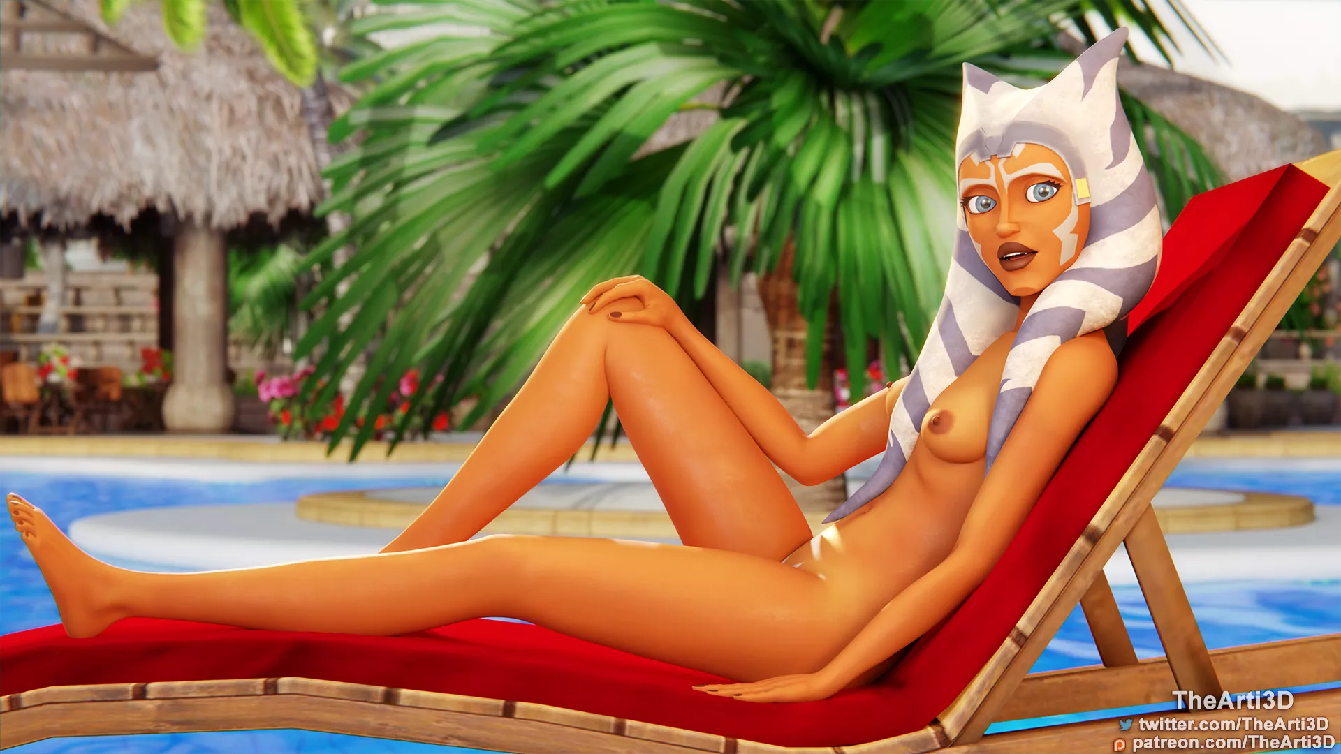 Ahsoka relaxing (TheArti3D) posted by TheArti_3D