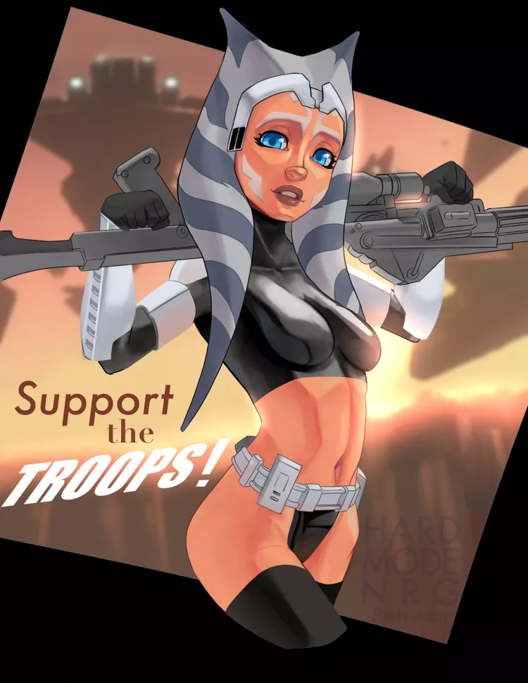 Ahsoka repping the clone troopers (Art by me HardmodeNRG) [Clone Wars] posted by hardmodeNRG