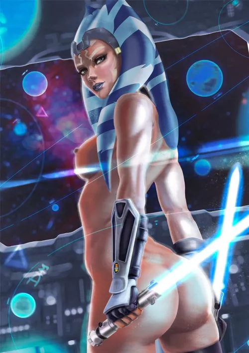 Ahsoka showing off her toned body (Dhmoldon) by TLP04