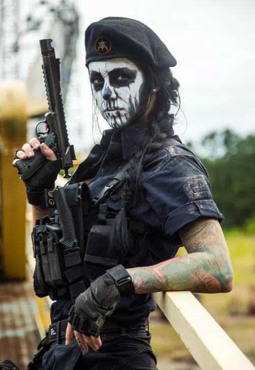Alex Zedra as Caveira from Rainbow Six Siege. by FlufffyCatFIN