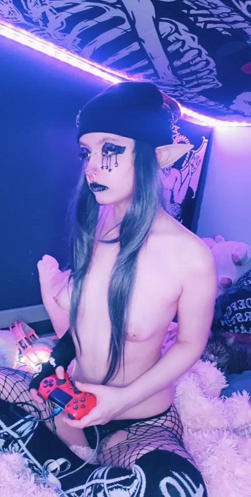 all I wanna do is ride your cock and play video games haha by -holymango-