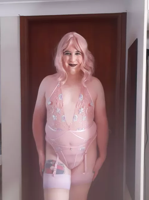 All ready to be his pink plaything this evening by sydneydommecd