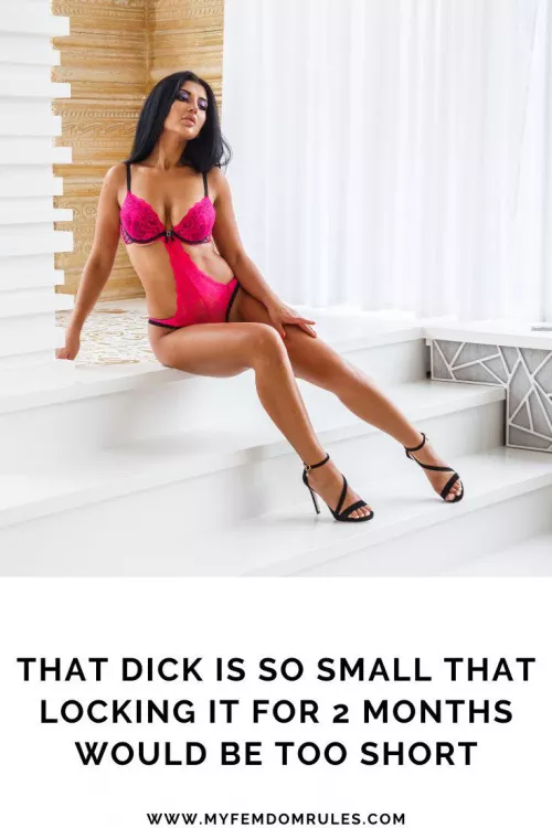 All tiny dicks need to be caged by MyFemdomRules