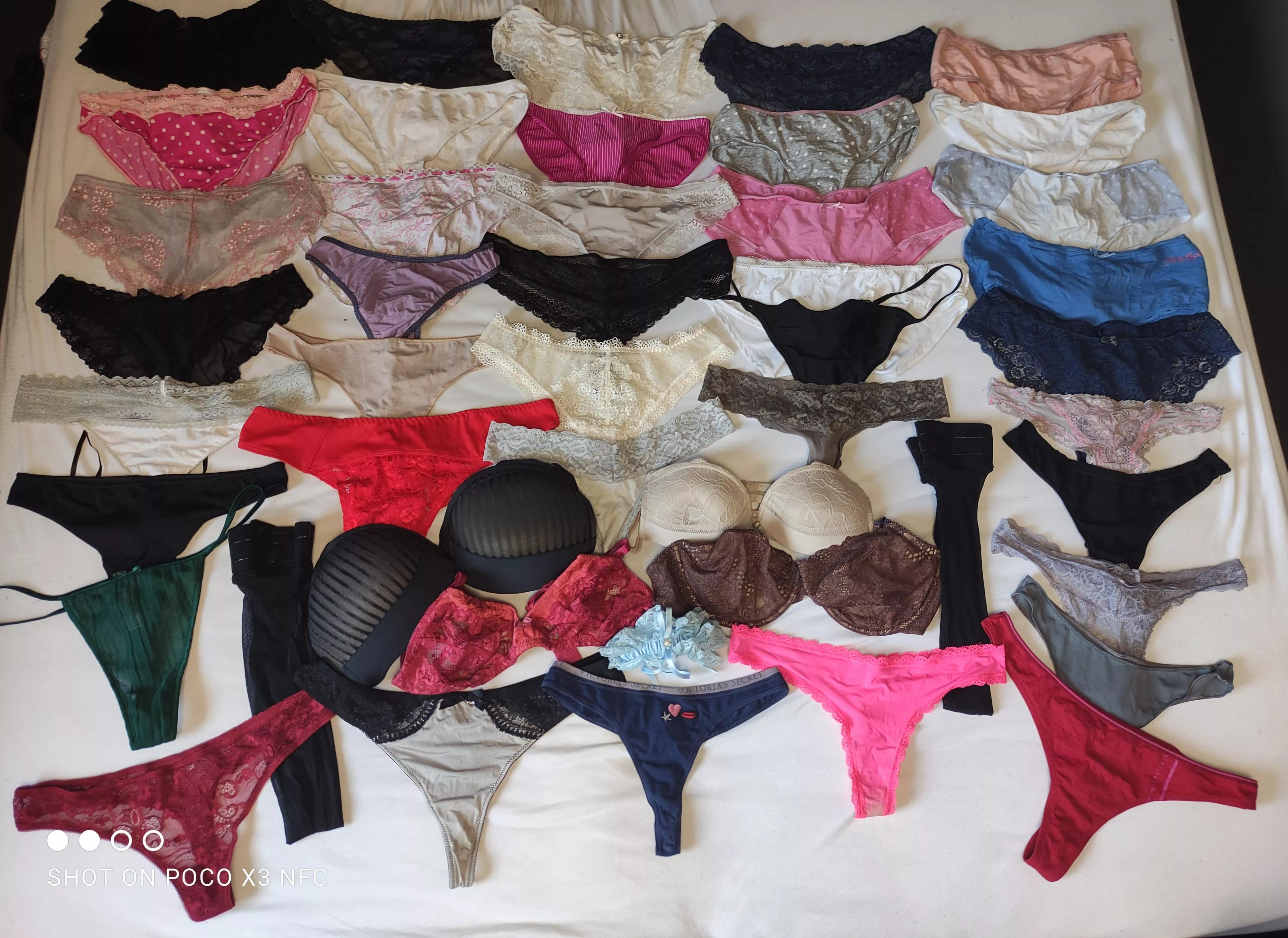 almost my entire collection. different panties, different girls. what's your favourite? 😈 posted by well_behaved_perv