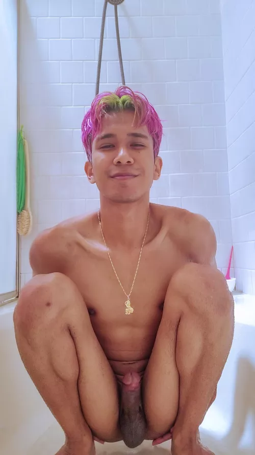 Already naked in the shower. Might as well have some fun 😝 by SamAdam90