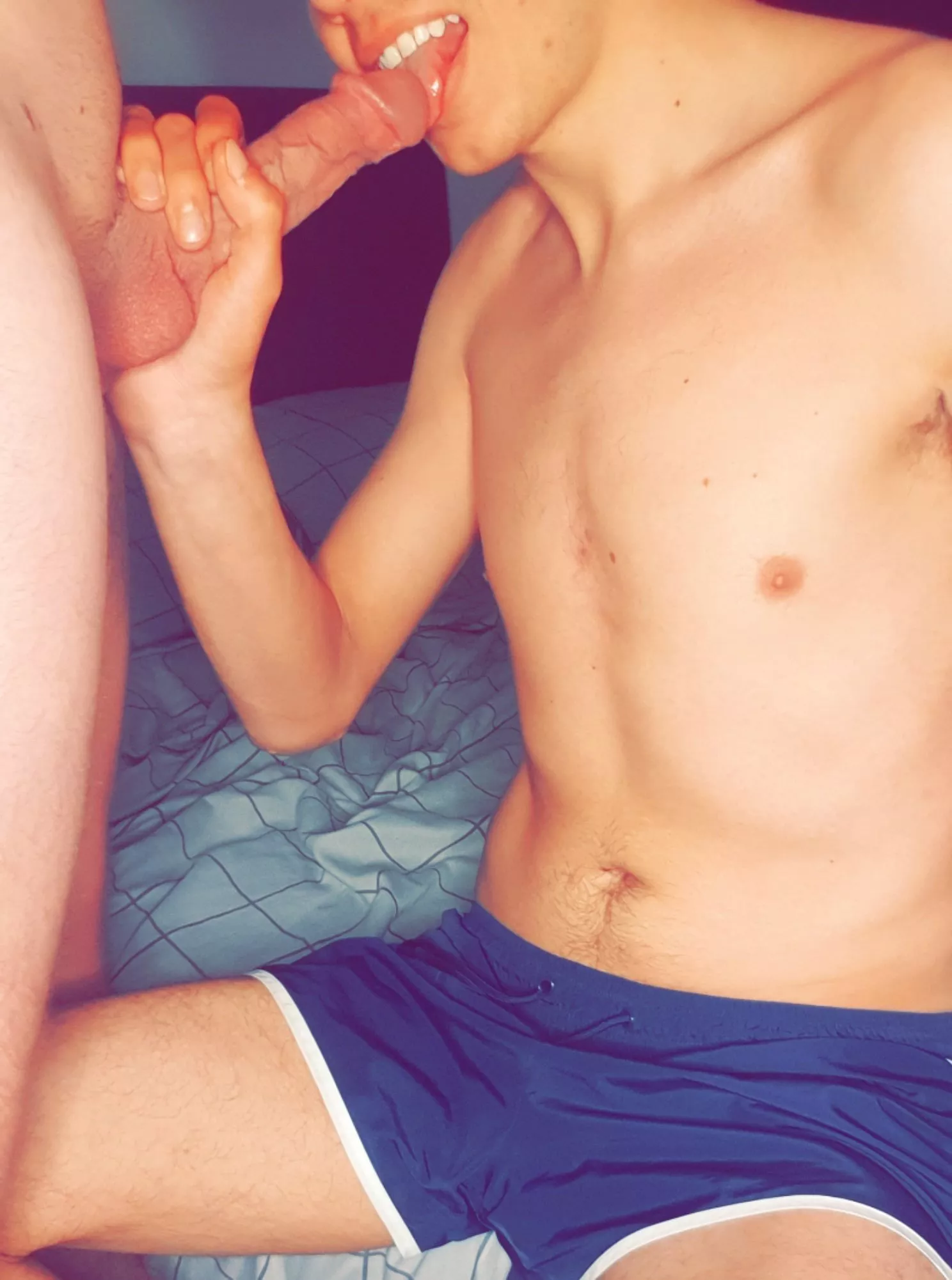 Always a big smile on his face when my cock is out posted by JakeyAndBenji