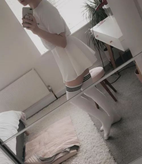 Am I cute in white? 🤔 by Subject_Okra_925