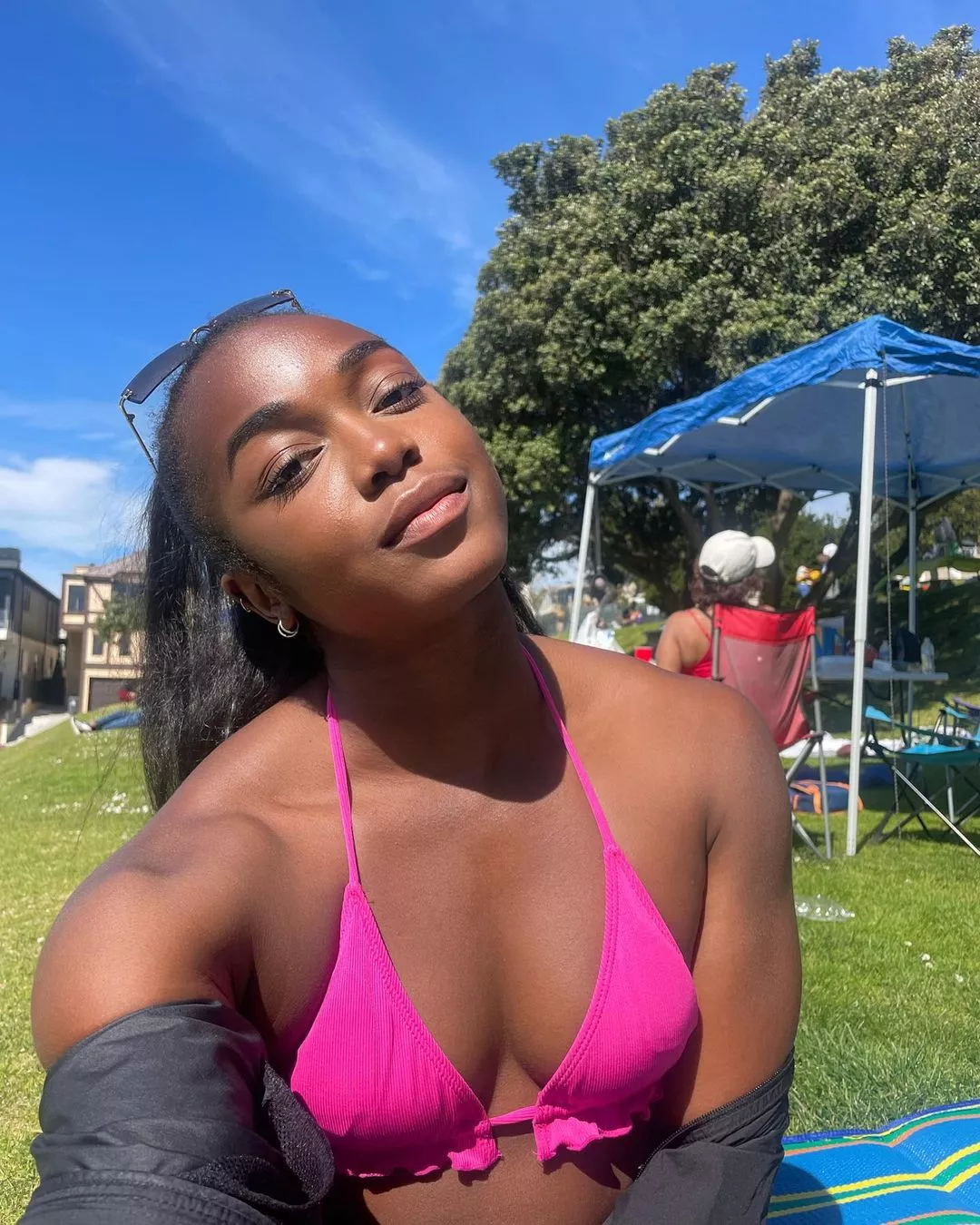 American high jumper Chinenye Agina posted by Admirateur1