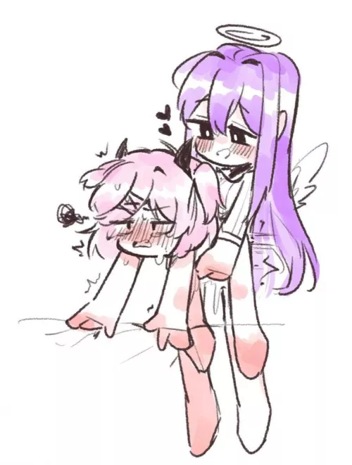 An angel and a devil~ (Yuri/Natsuki) by QuadVox