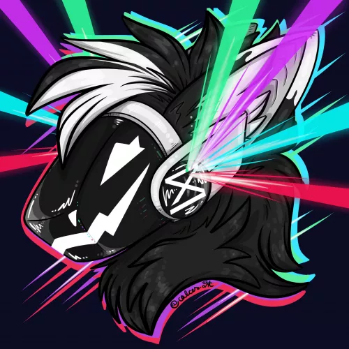 An another art made by Calces_art on Instagram of Ezaskielv with neons, and look how much it's beautiful ! The art style of this artist ✨ >>> by Ezaskielv