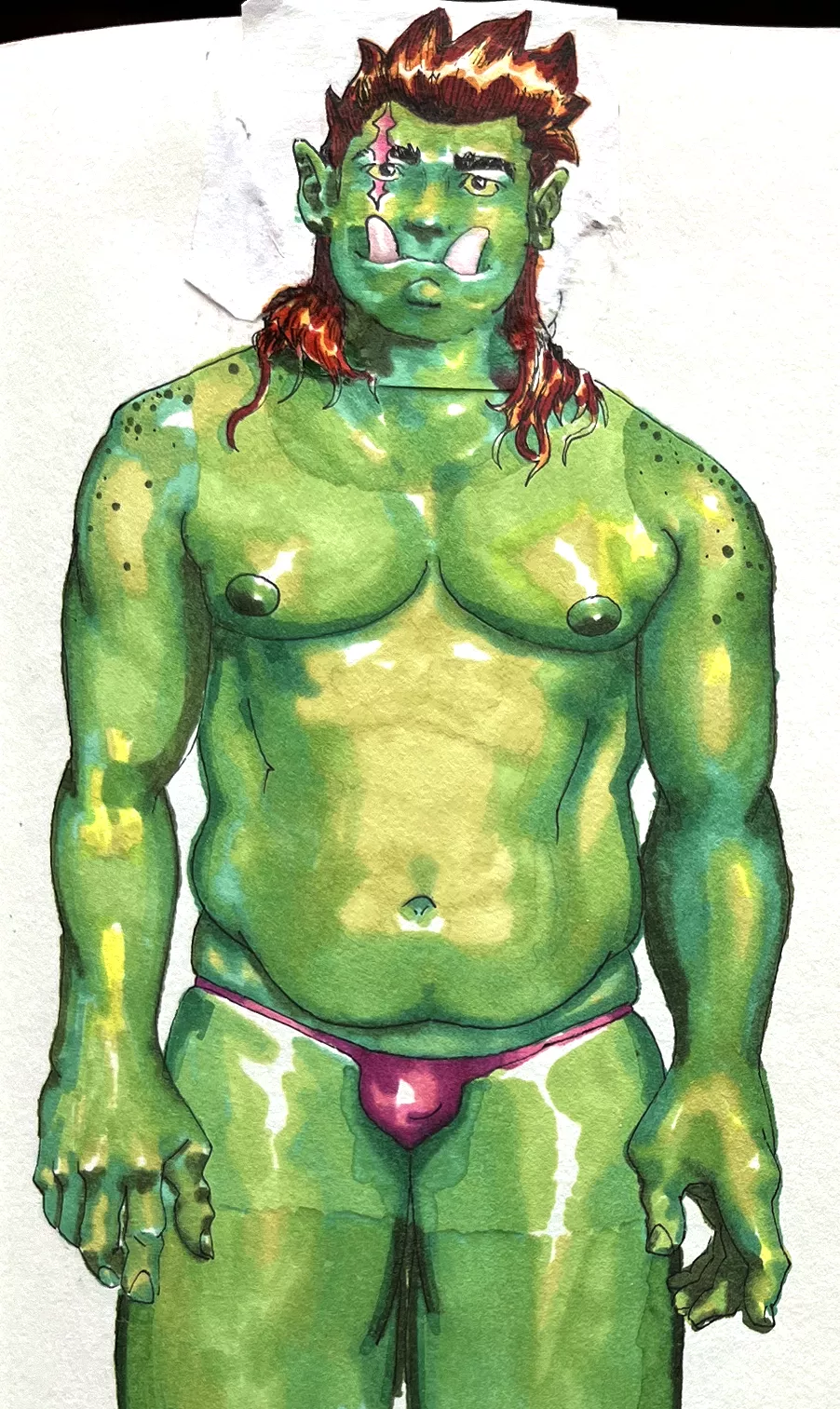 an orc from my sketchbook ^-^ posted by yamjuices