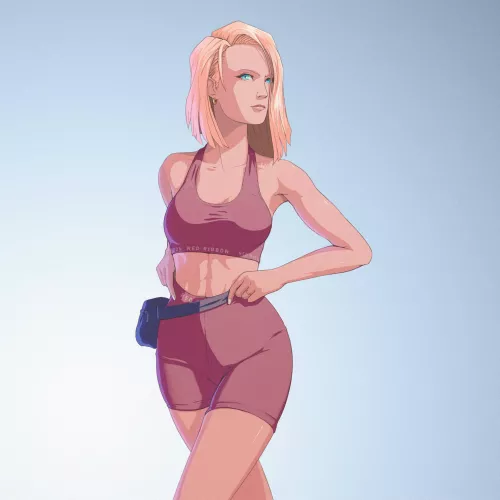 Android 18 in work out gear [DBZ] (OC) by tuonenjoutsen
