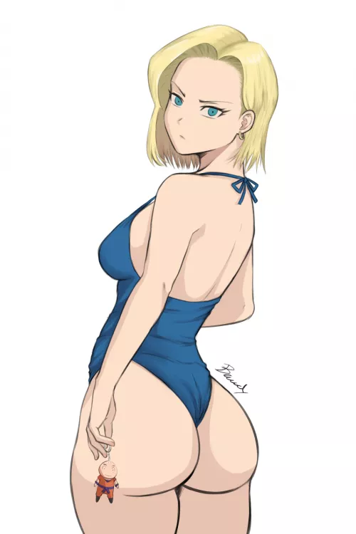 Android 18's new swimsuit (BawdyArt) [Dragonball Z] by BawdyArt