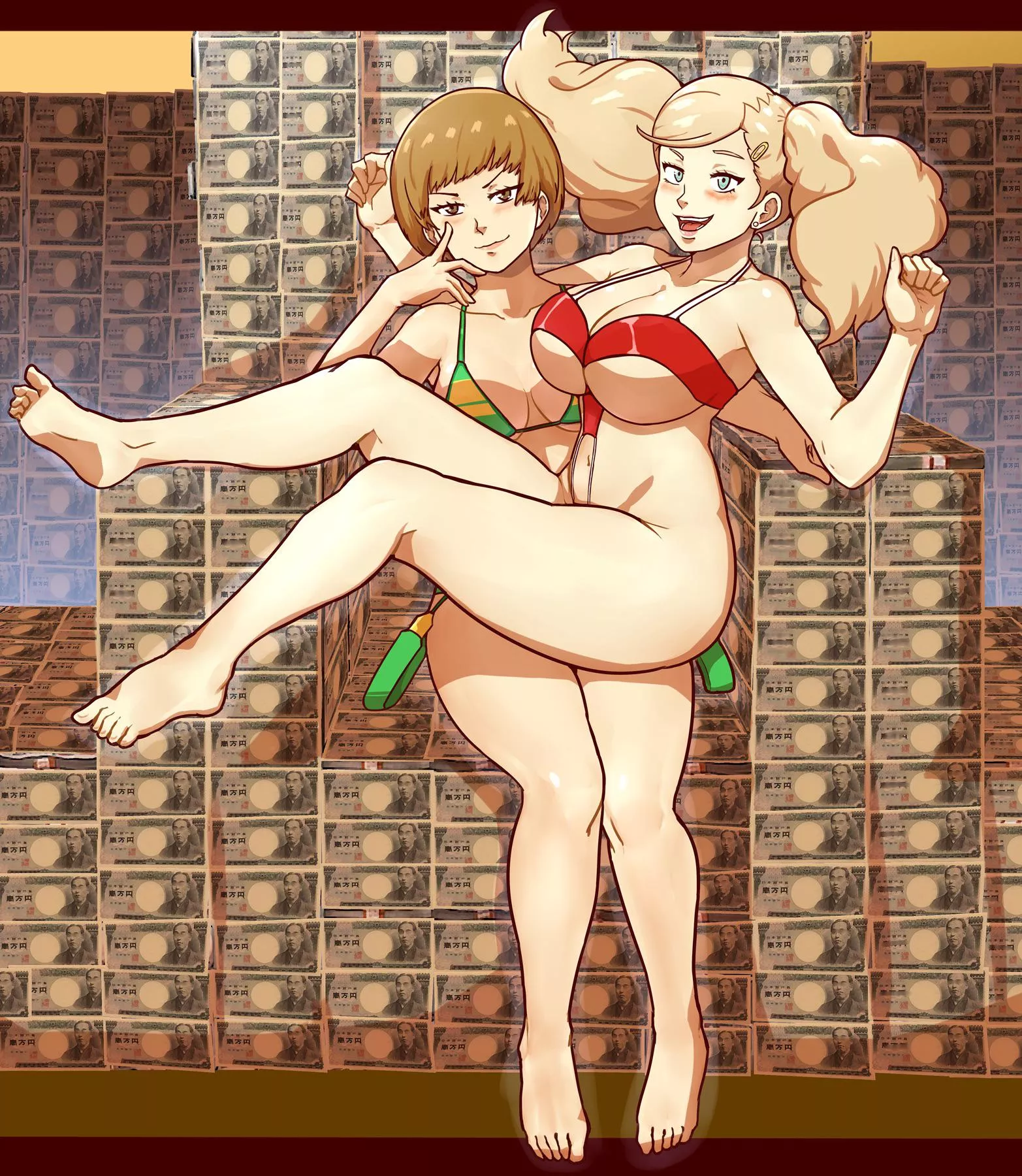 Ann on Chie’s lap [Persona] (91m10) posted by VampireQueenDespair