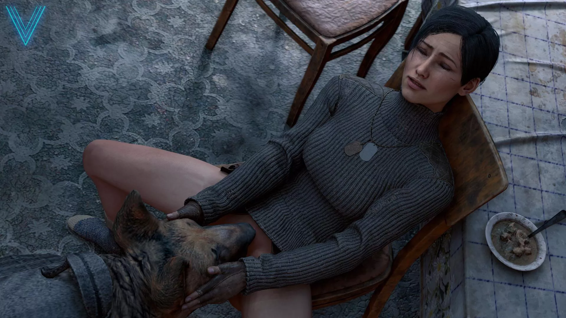 Anna and man’s best friend . (Vice Art) posted by Redijen