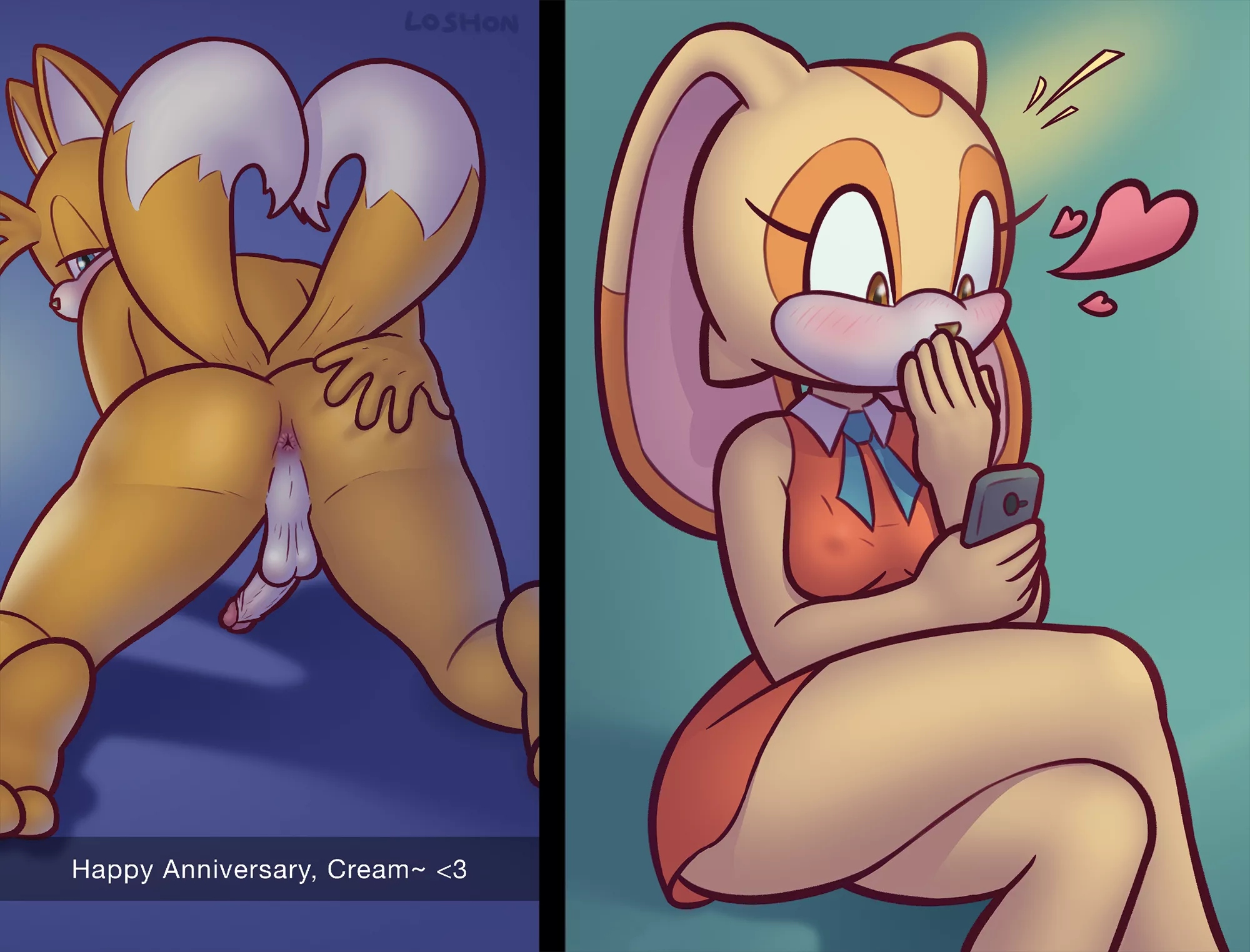 Anniversary gift [Tails x Cream] (Loshon) posted by YelloAllOver
