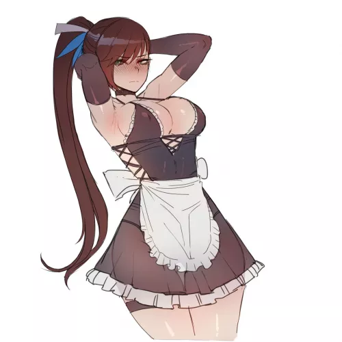 Annoyed Lewd Maid (Ratatatat74 ) [Black Survival] by sequence_string