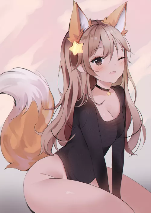 Annytf Fox Girl Favorite Leotard (Anyuu ) [Indie Virtual Youtuber] by sequence_string