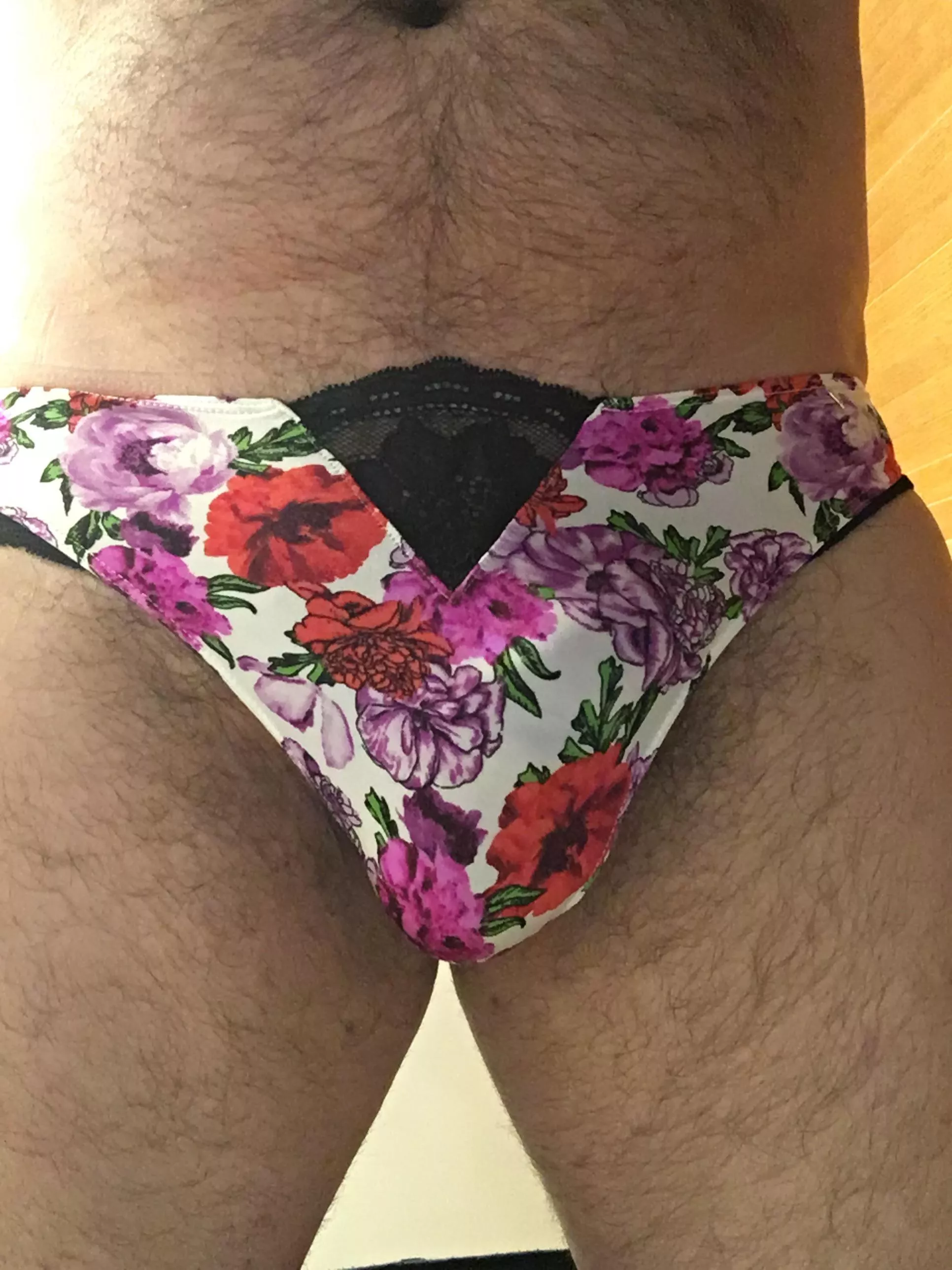 Another day another cute pair of panties. Should I make it hard? posted by slavetopanties13