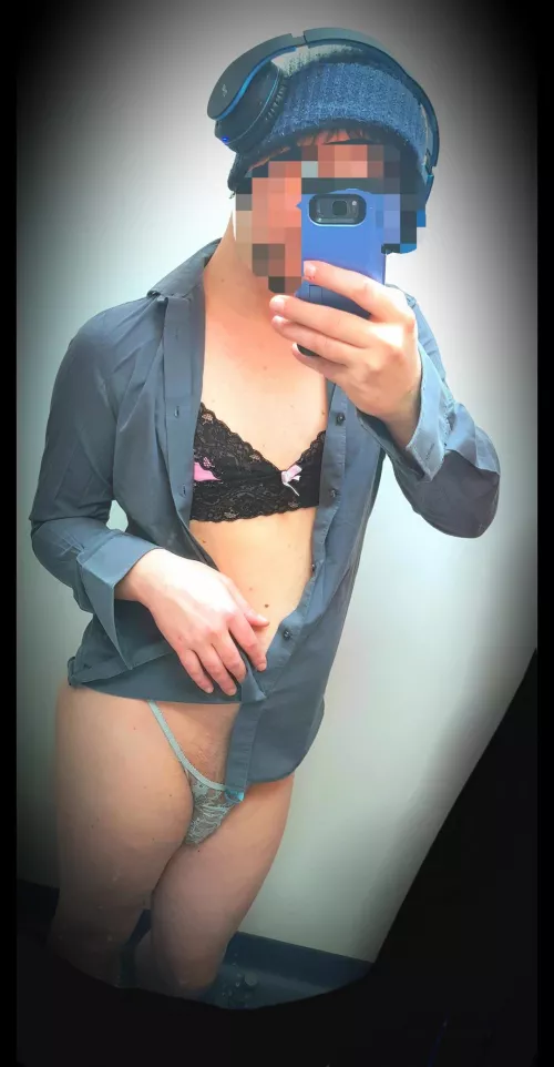 Another day another office selfie in my underwear... by StuckInALoopp