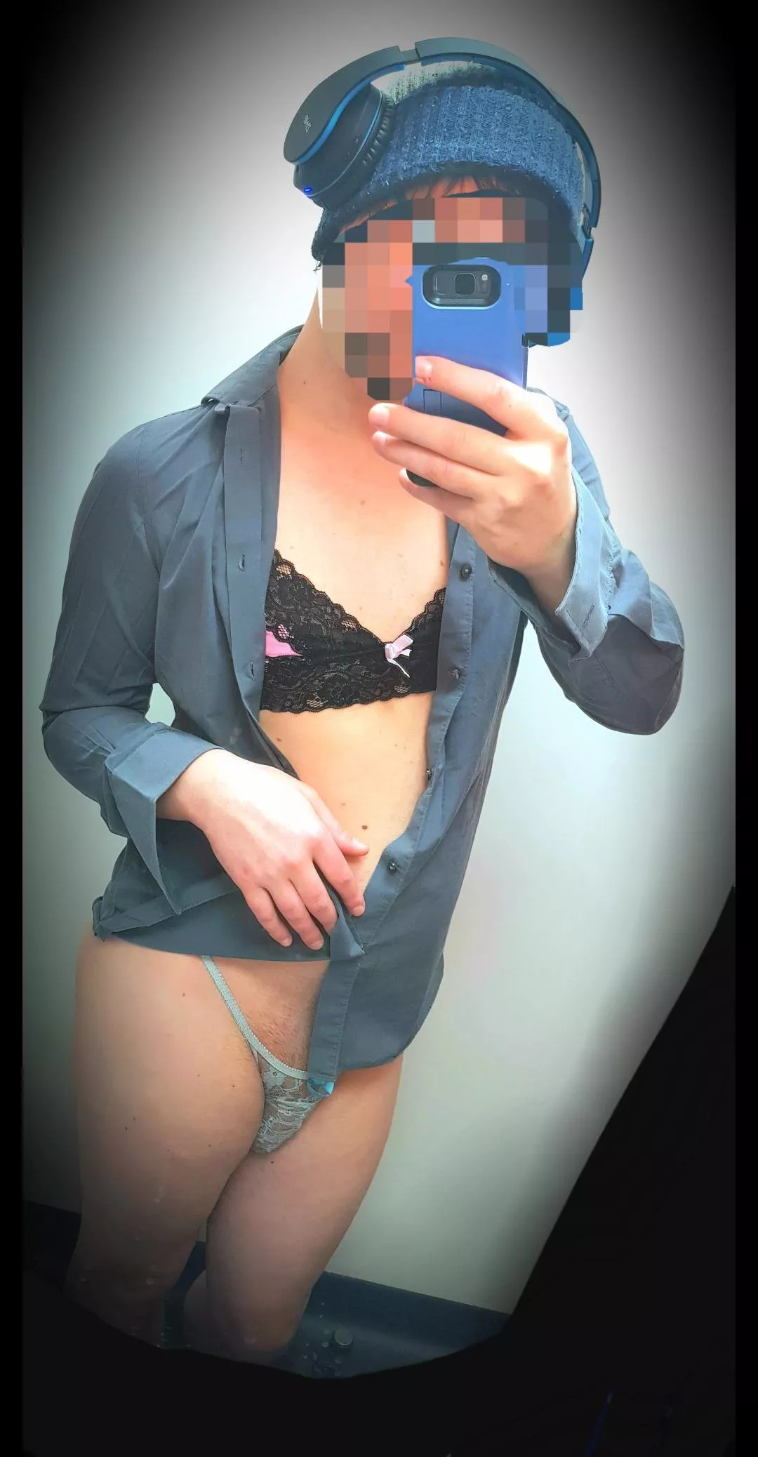 Another day another office selfie in my underwear... posted by StuckInALoopp