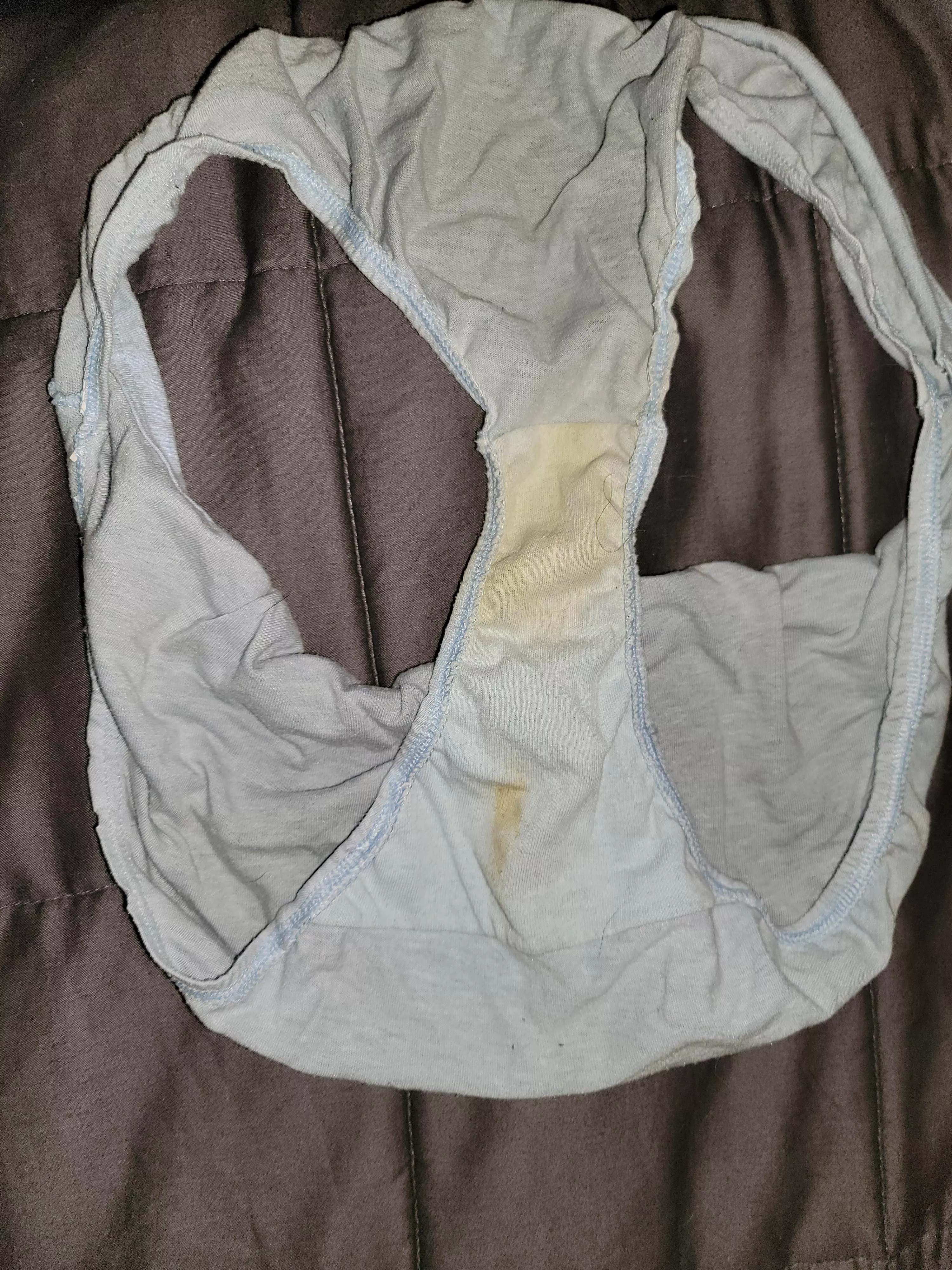 Another dirty pair found on the bathroom floor posted by smalldickhubby2020