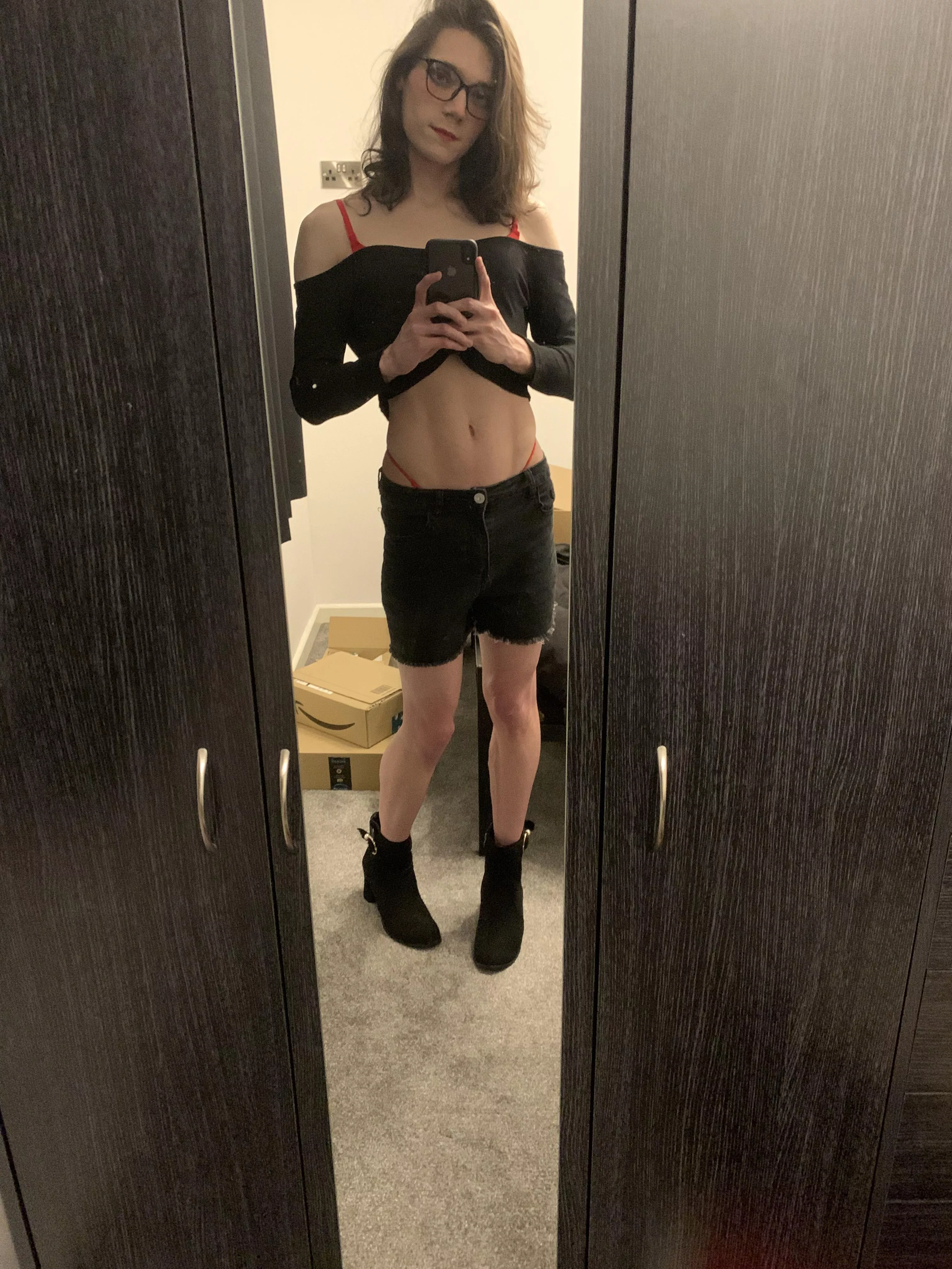 Any love for shorts and a crop top. 🥰🥰 posted by Royal_Detective_556