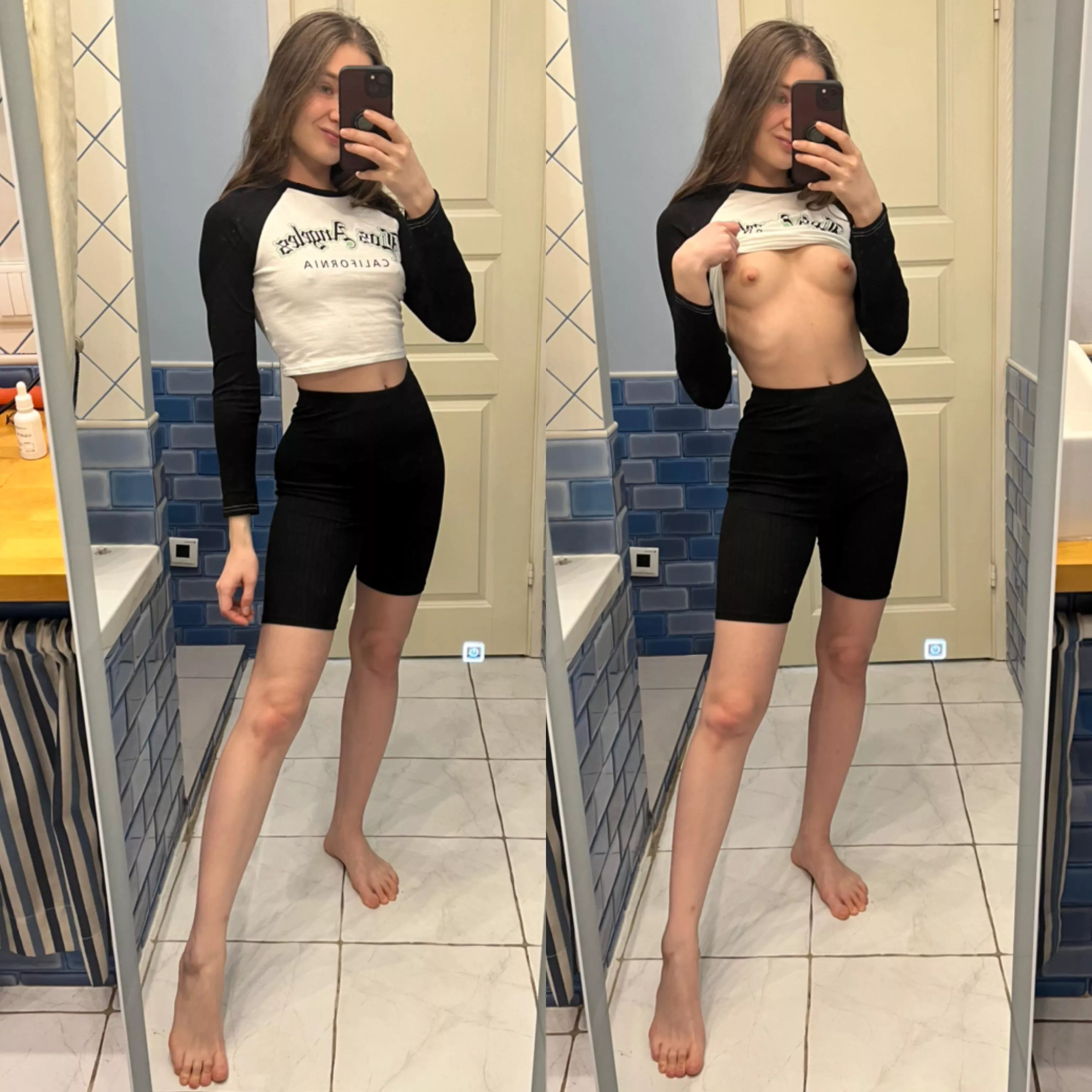 Any small boobs lovers awake? This one’s for you ☺️ posted by elfie_cutie