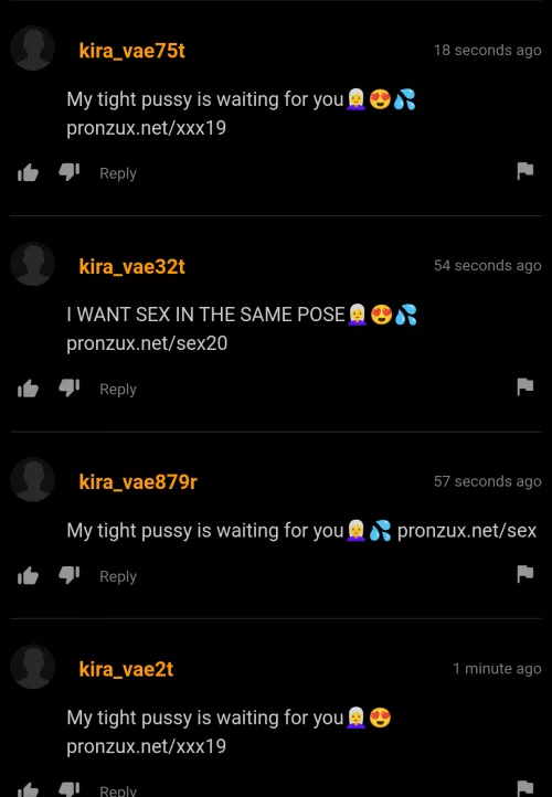 Anyone else gets a bit sad when you go to the comment section and it's just bots? by Savinsnsn