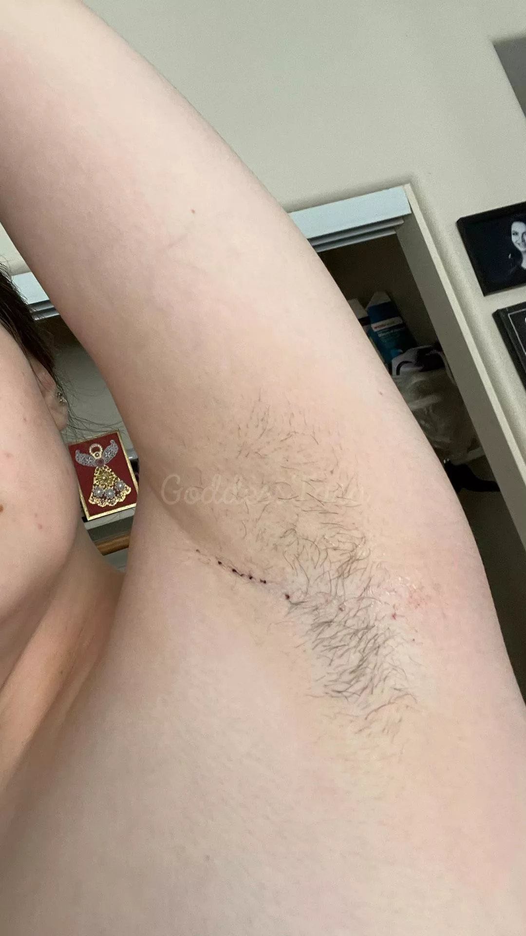 Are you the next chosen one to lick my sweaty fuzzy pits clean? posted by Taramysterious