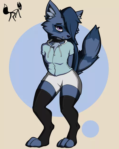 Ari the blue racoon! Art by me by Noriux057