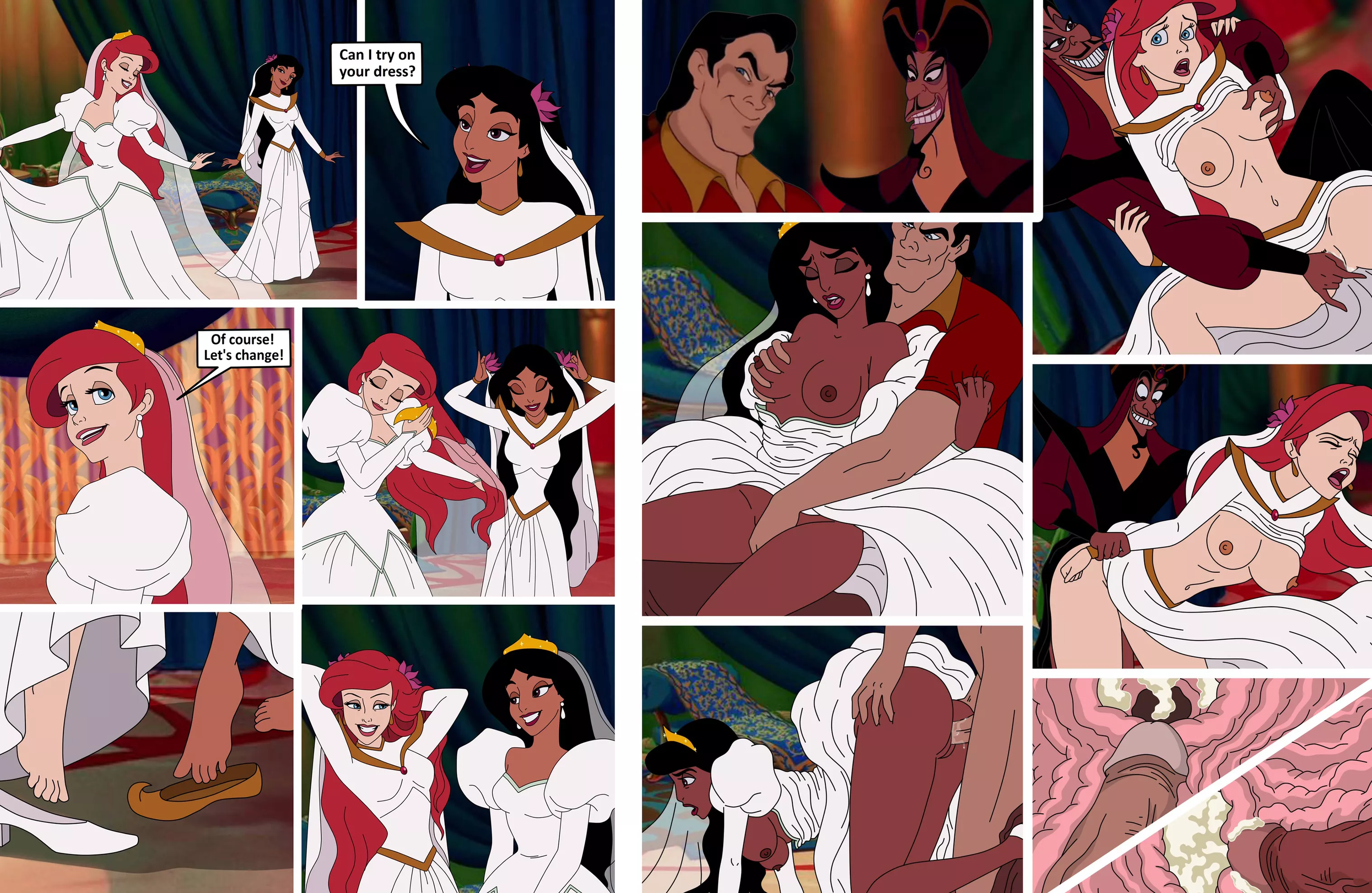 Ariel & Jasmine switch dresses (Striccio-riccio) posted by ObserveAndHerve