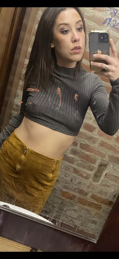 As a matter of fact I do go out to the bars braless frequently. by Michelle_Volnay