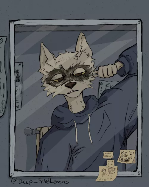 As an albino, Sammy uses eyeliner to have stripes like his friends by Deep_Fried_Lemons