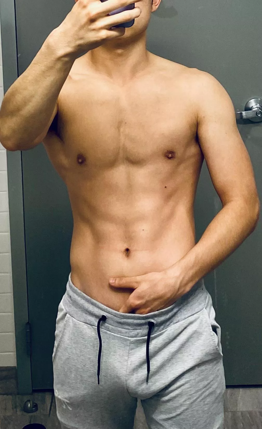 As requested, here’s me semi hard in grey sweats, drop a comment or a dm to let me know what you want to see in my next post! posted by Yay_4_boobies
