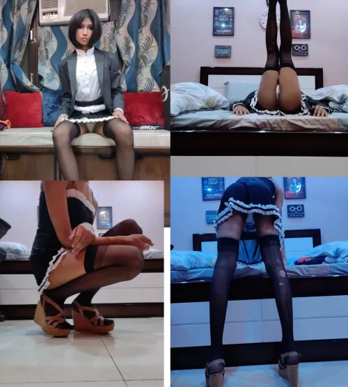 Asian girls are fast to adapt. They know that if boss wont fuck them as the office sluts they can just drop the suit and be obidient maid girls instead 😛🥺💋 by prettyLilBoyToy