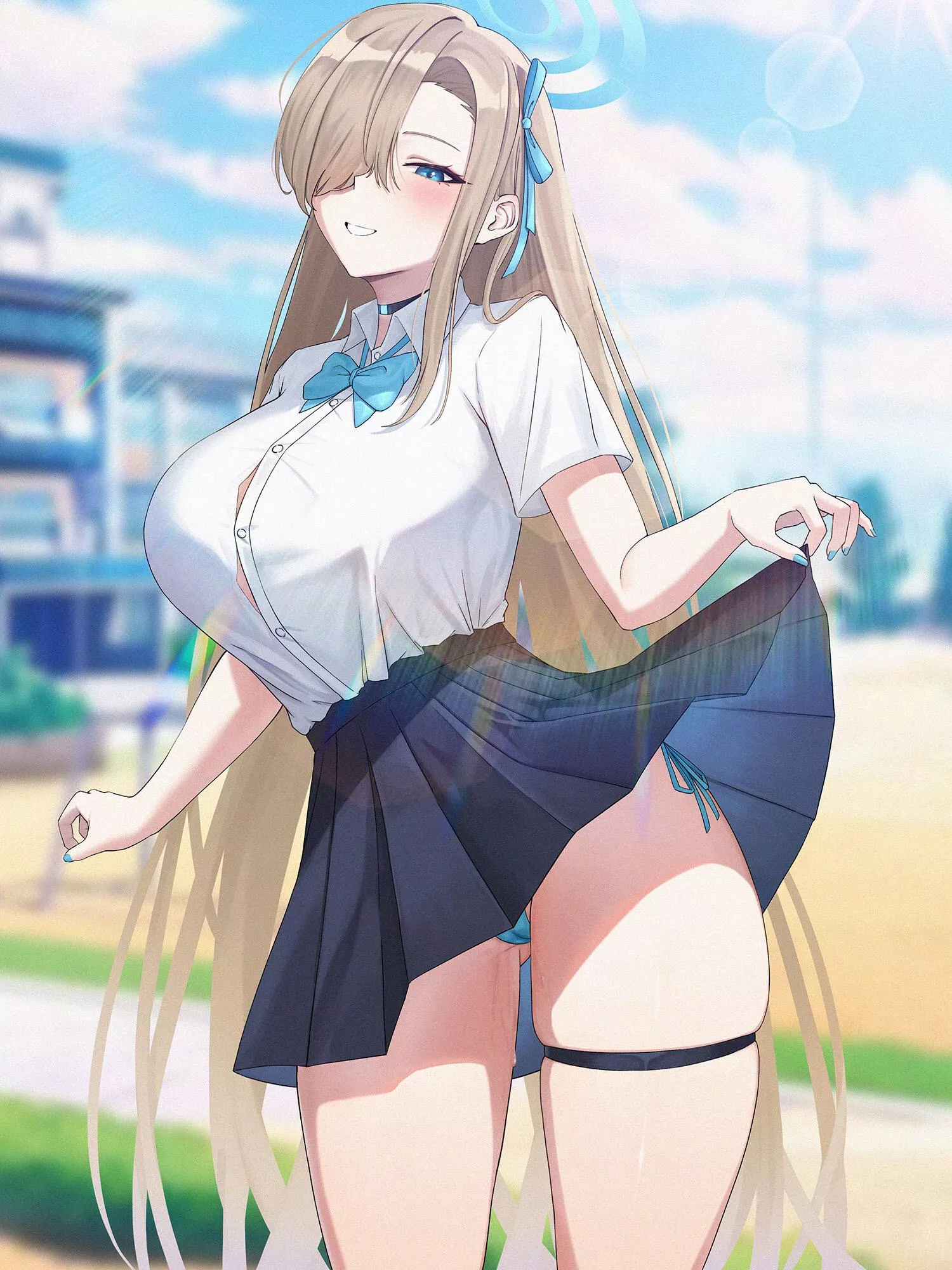 Asuna lifting her skirt posted by -Zeneryth-