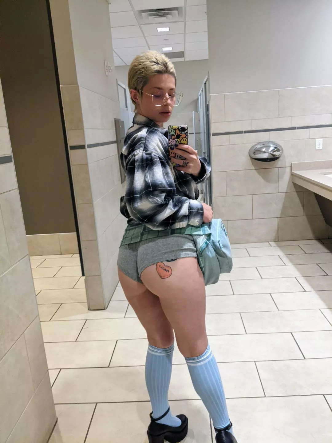 at my sister's wedding rehearsal dinner sneaking off to smoke in the bathroom and check out my ass posted by natxsweet