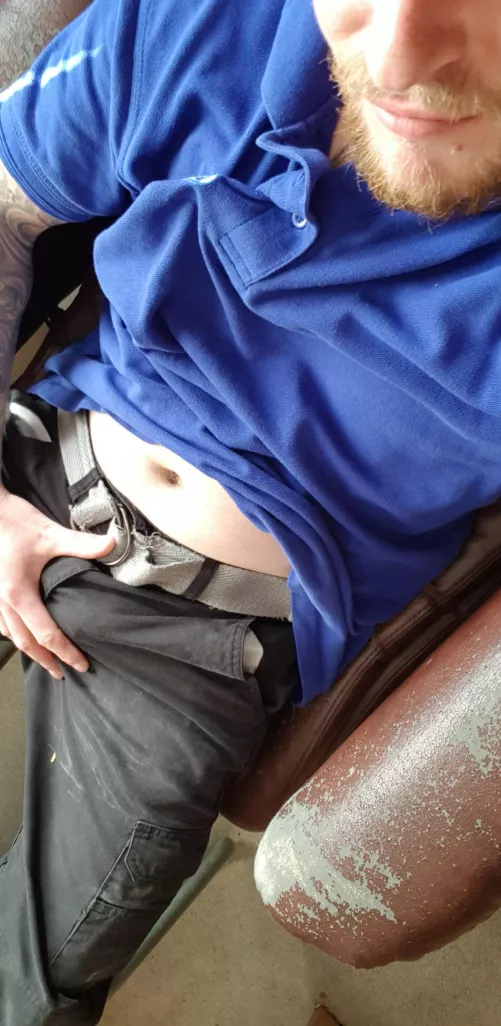 At work, Would rather be with you.. DMs Open! by TattedUpDude69